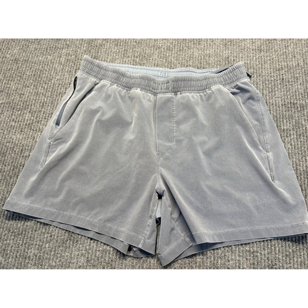 Lululemon Pace Breaker Lined Shorts Gray LM7BOHS 5 Inch Inseam Mens Large